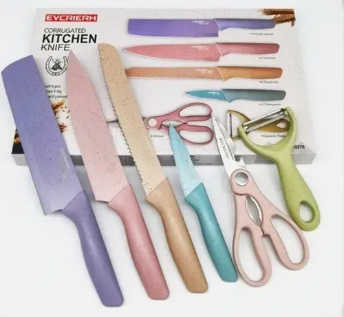 Set De Ollas Cuchillos Coloresafilador