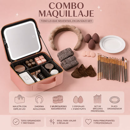 Cosmetiquera Set De Brochas 33 Piezas