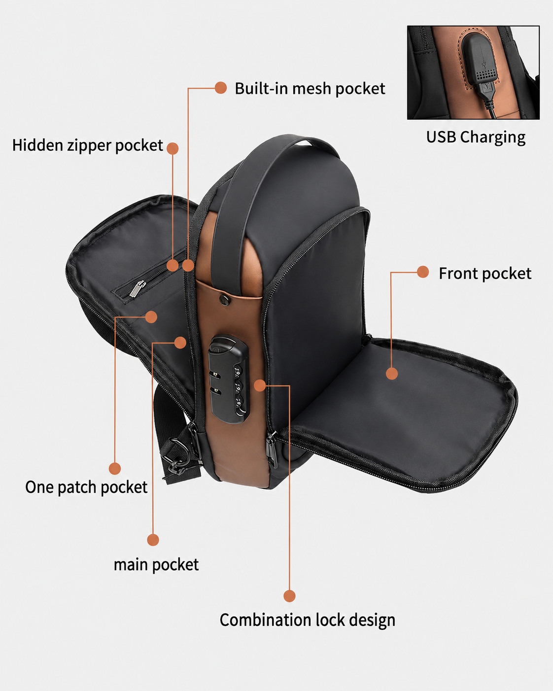 Mochila Anti Robo Y Power Banck