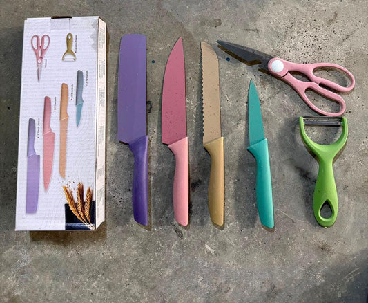 Set De Ollas Cuchillos Coloresafilador
