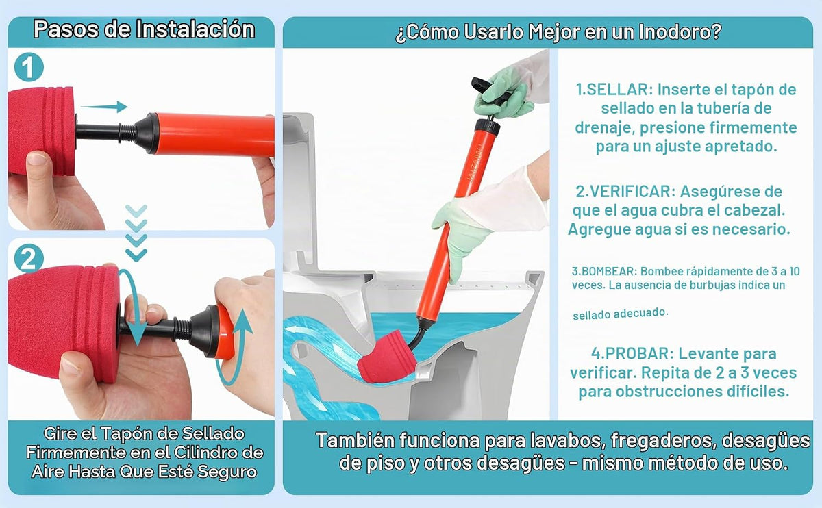 Destapa Inodoros Y Drenajes A Presion