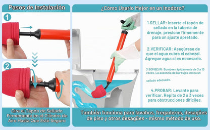 Destapa Inodoros Y Drenajes A Presion